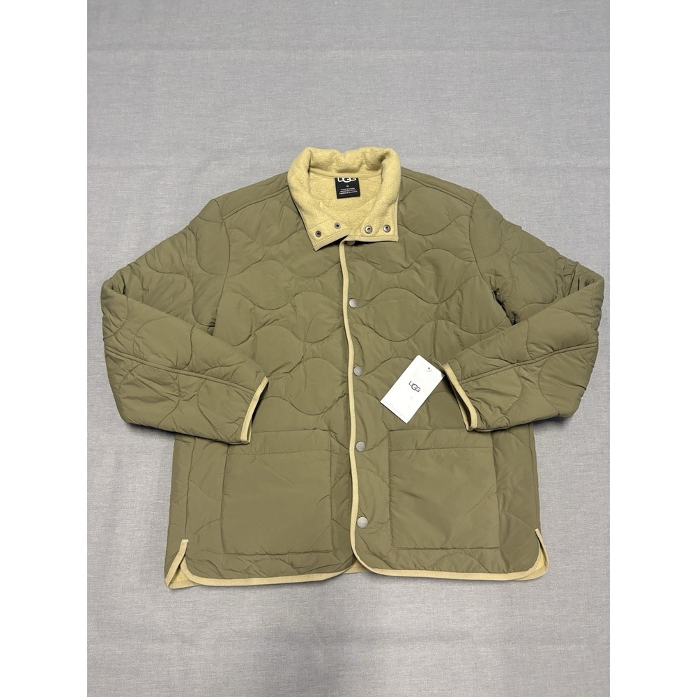 NEW UGG Mens Jareth Jacket Full Zip Quilted Lined Jacket Burnt Olive Size Medium